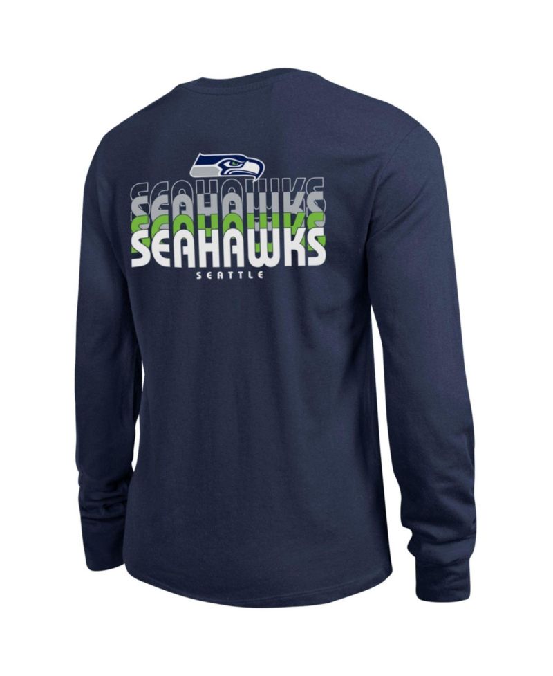 Women's College Navy Seattle Seahawks Core Long-Sleeve T-Shirt