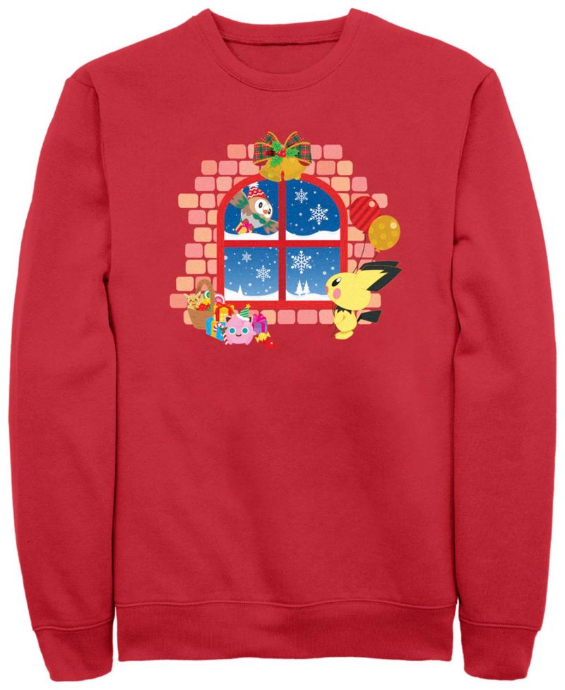 Men's Winter Window Crew Fleece Pullover Sweatshirt