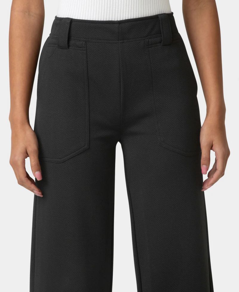 Women's Textured Cropped Wide-Leg Pant