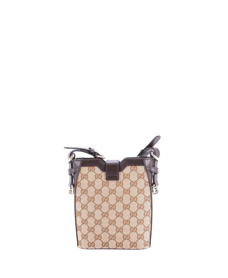 Mini Bucket Bag GG Canvas with Leather