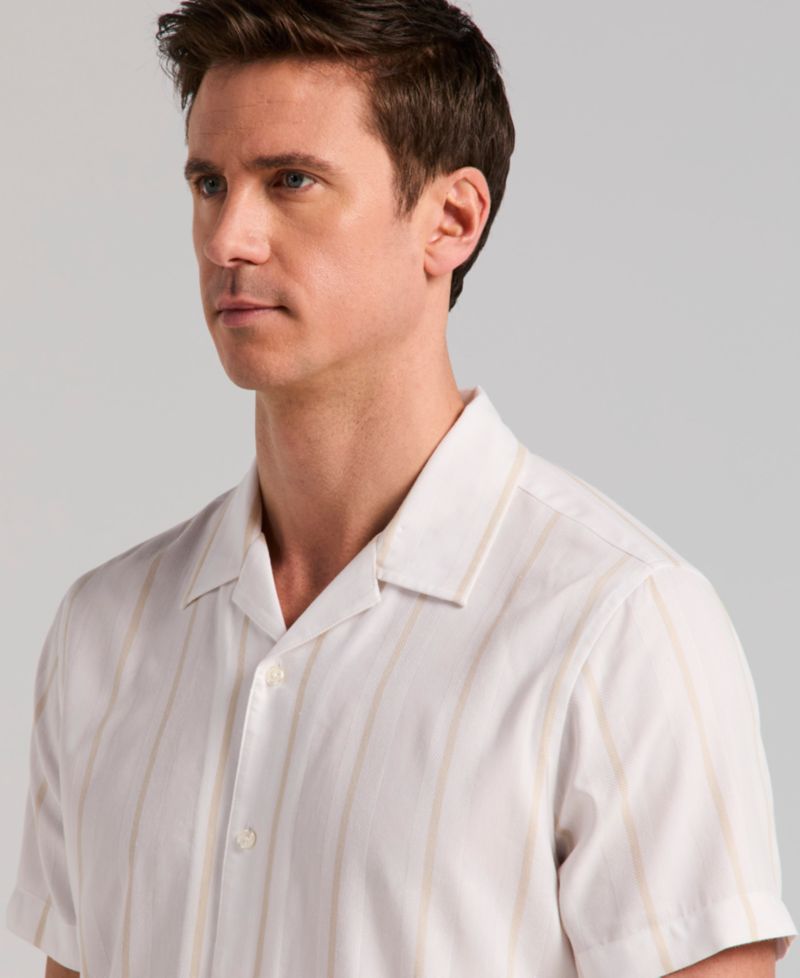Men's Striped Camp Shirt