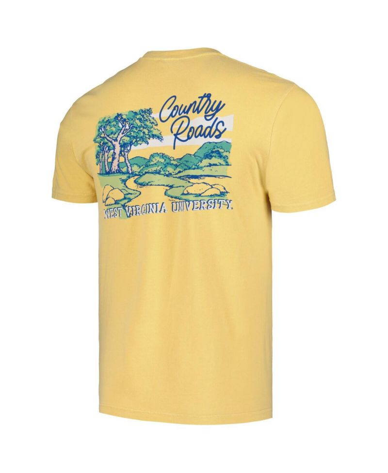 Men's and Women's Gold West Virginia Mountaineers Hyper Local Country Roads T-Shirt
