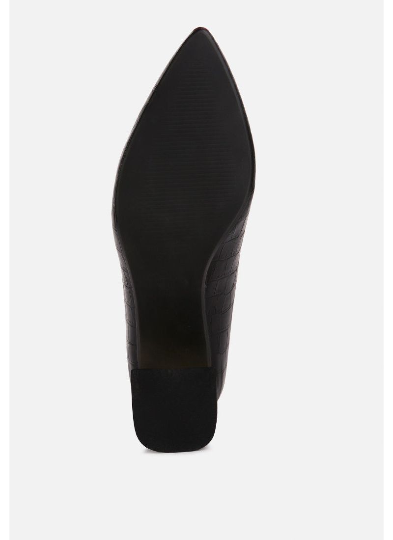 emersyn croc block heel pump