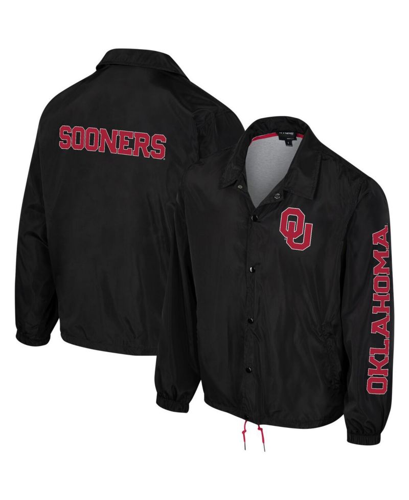 Men's and Women's Black Oklahoma Sooners Coaches Full-Snap Jacket