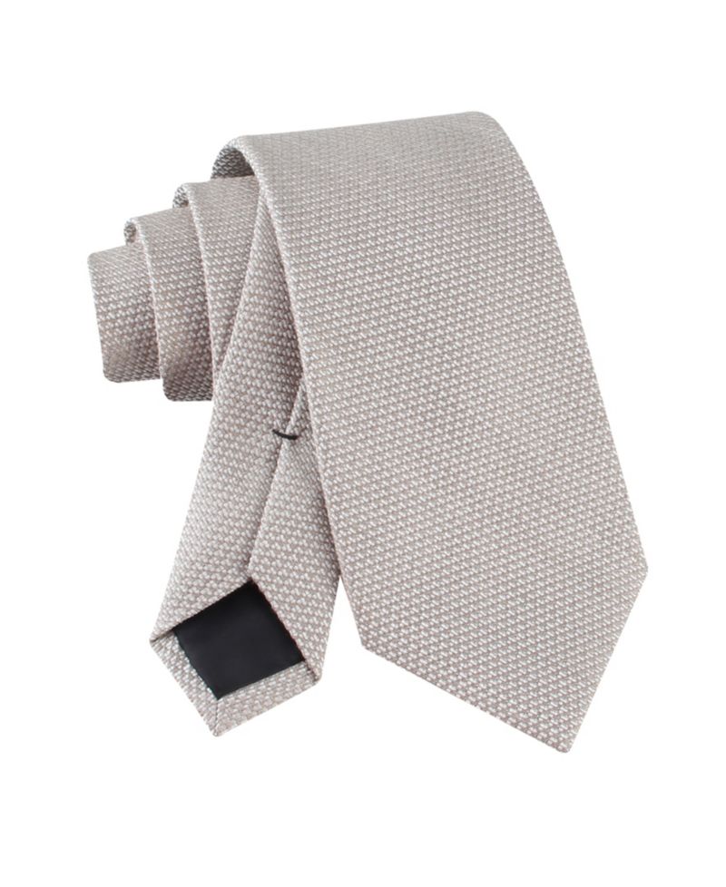 Men's Textured Solid Silk & Linen Tie