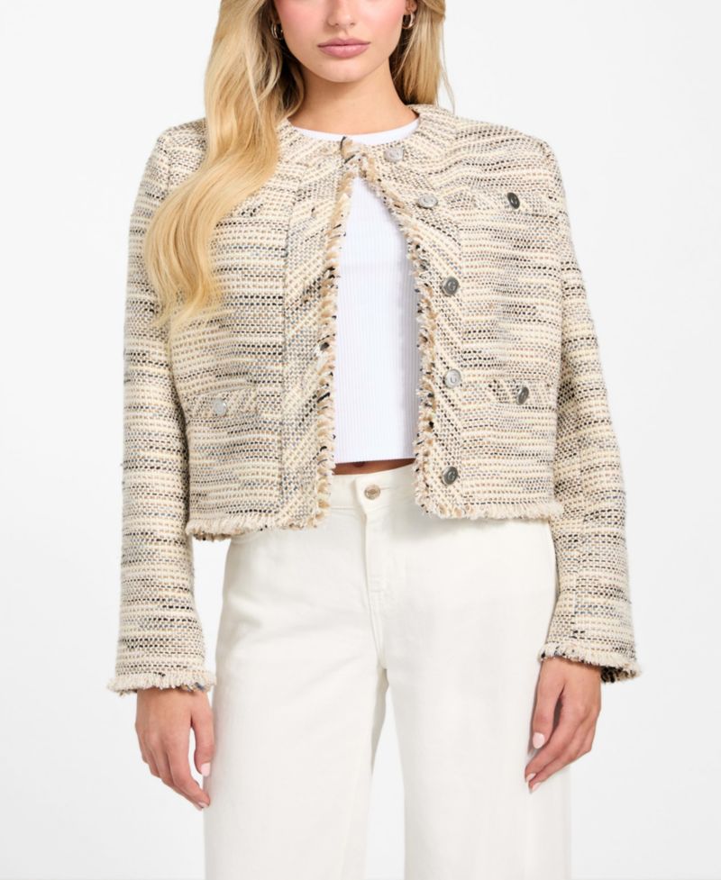 Women's Long Sleeves Tweed Jacket