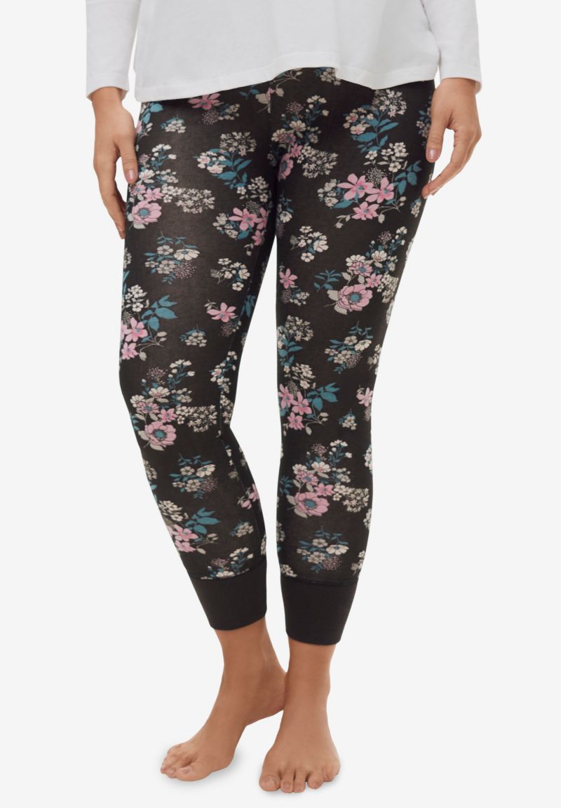 Women's Cotton Spandex Pull On Sleep Legging