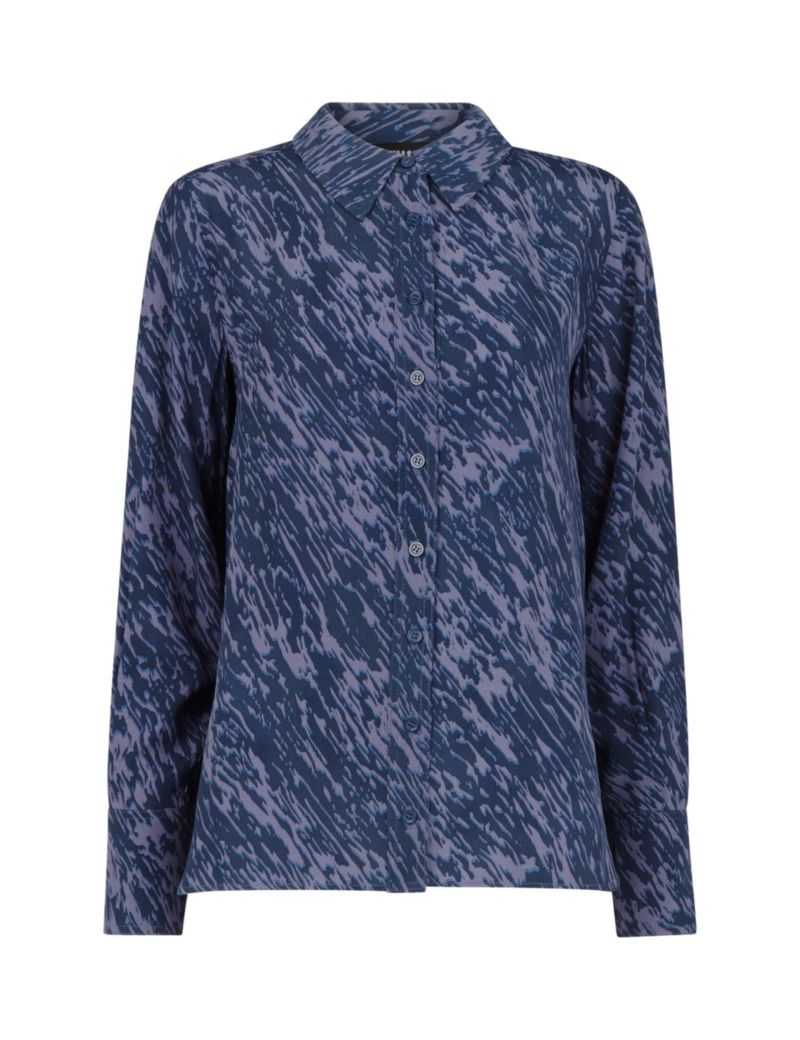 Women's Abstract Marks Collared Shirt