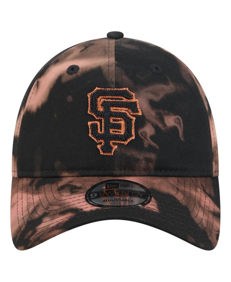 Men's Black San Francisco Giants Bleach Wash 9TWENTY Adjustable Hat