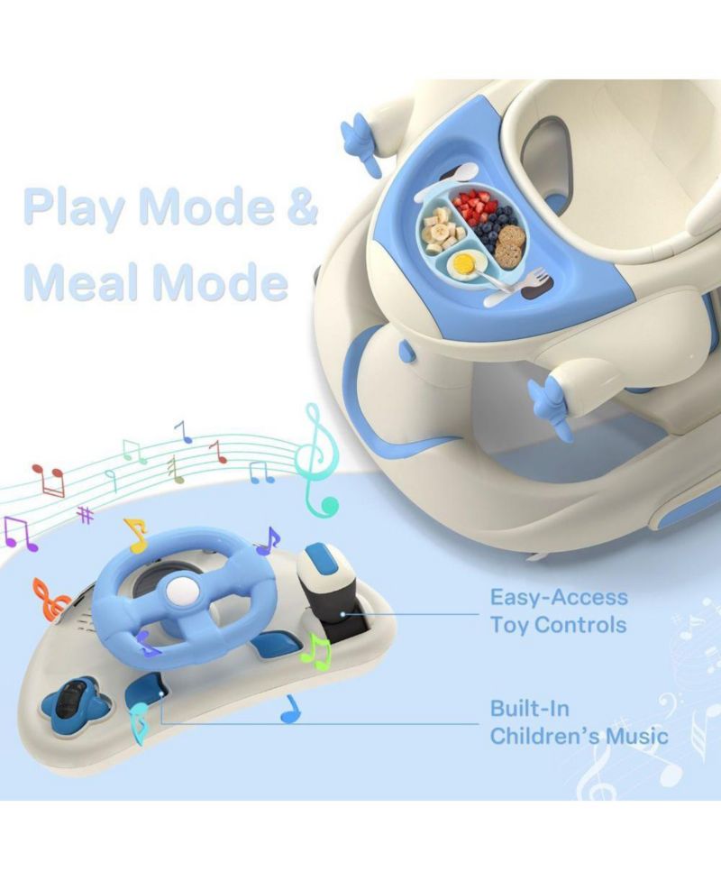 Convertible Baby Activity Walker with Adjustable Height, Foldable Design and Interactive Play Features