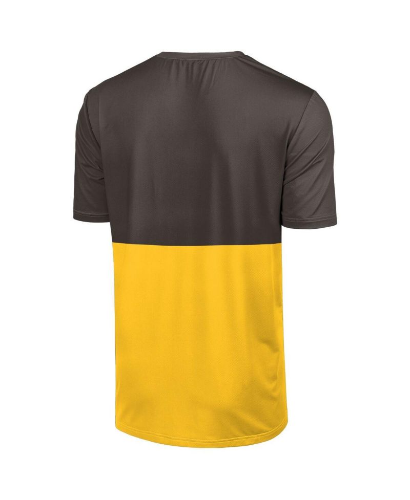 Men's Brown/Gold San Diego Padres Big Logo Mascot T-Shirt