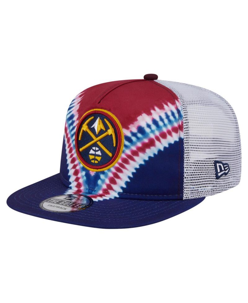 Men's Navy/Red Denver Nuggets Throwback Dye Golfer Snapback Hat
