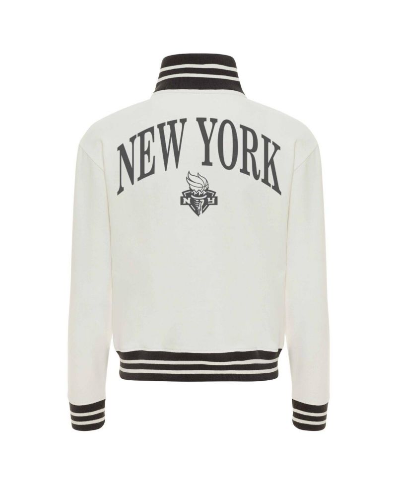 Women's Cream New York Liberty Athletic Club Collection Sutton French Terry Full-Zip Jacket