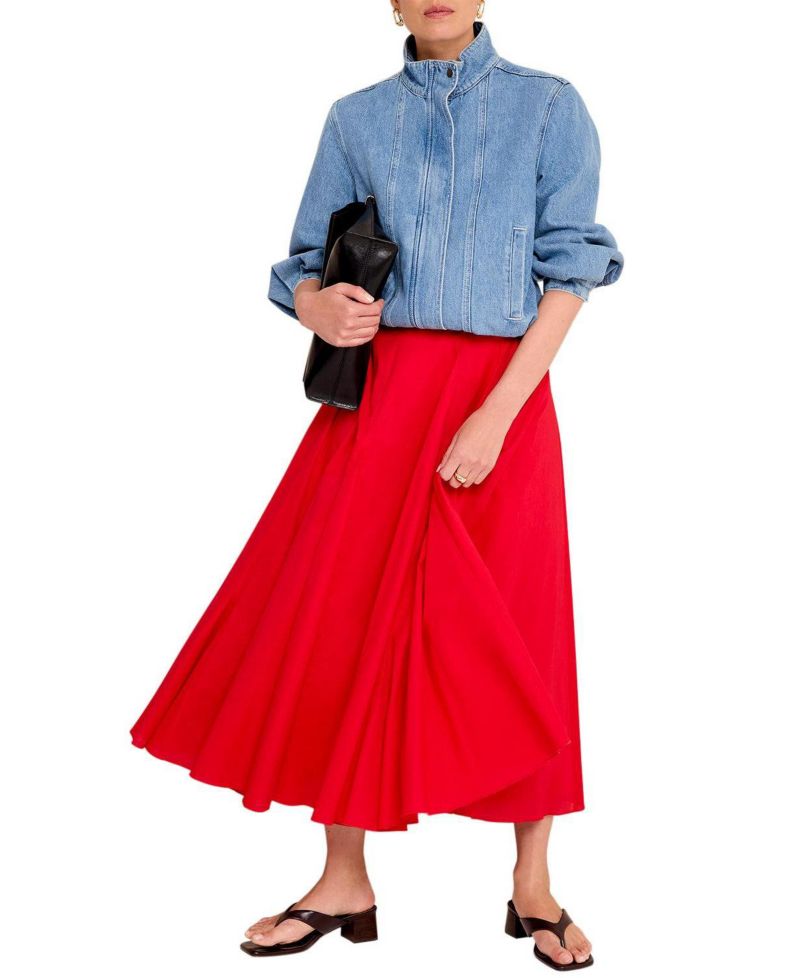 Women's Denim Bomber Jacket