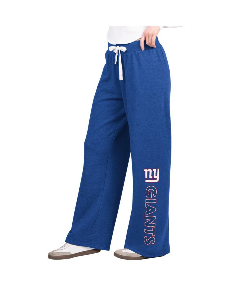 Women's Royal New York Giants Field Wide Leg Sweatpants