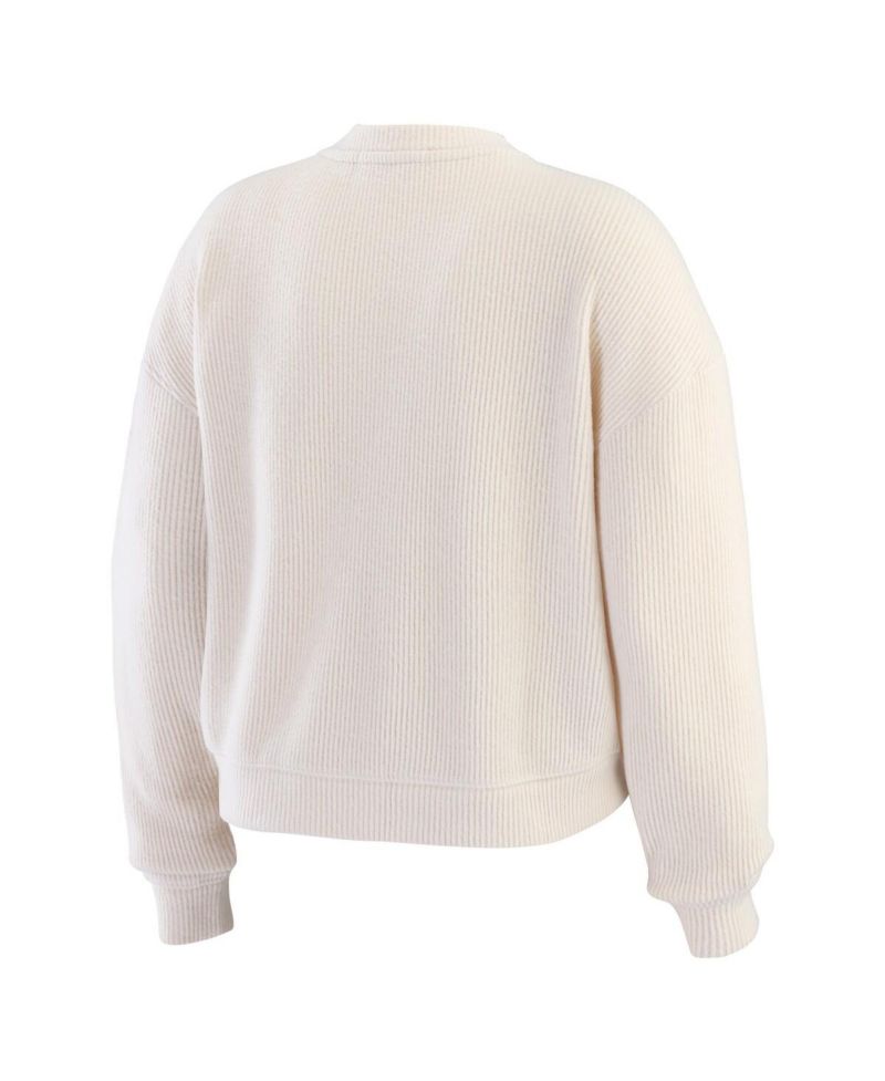 Women's Cream Cleveland Browns Knitted Tri-blend Long Sleeve T-shirt Pants Lounge Set