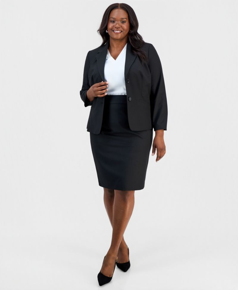Plus Size Machine Washable Knee-Length Pencil Skirt
