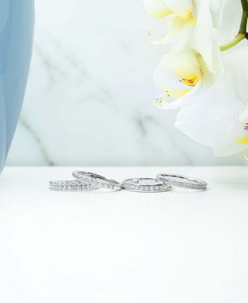 Diamond Double Row Band (3/4 ct. t.w.) in Platinum