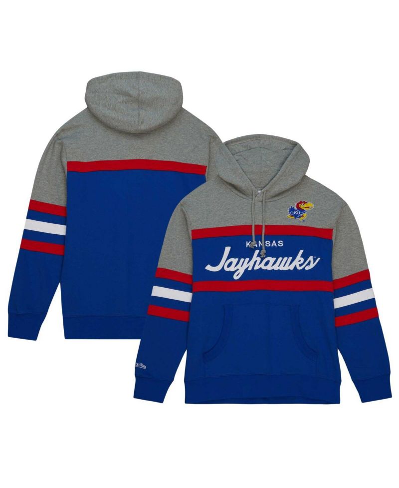 Men's Royal Kansas Jayhawks Head Coach Pullover Hoodie