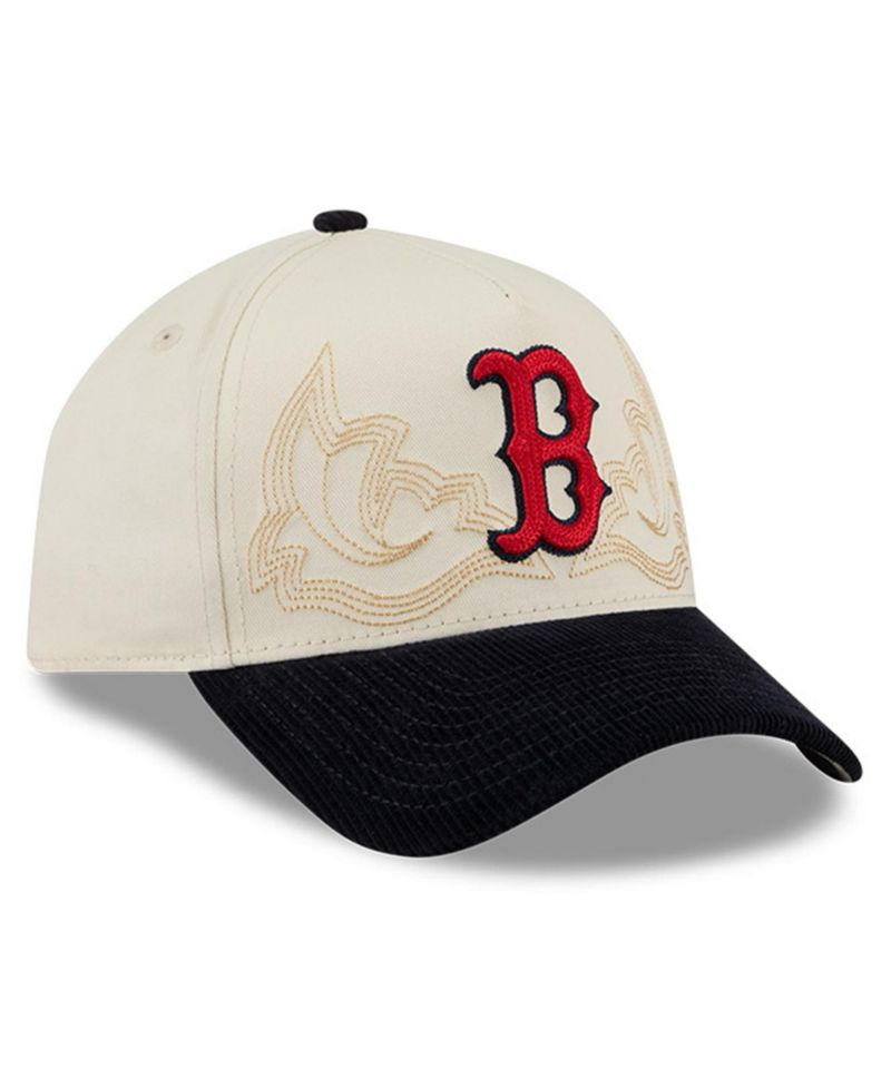 Men's Stone Boston Red Sox Western Stitch 9FORTY A-Frame Adjustable Hat