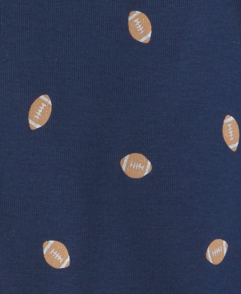 Baby Boys' Football Round Neck Bodysuits, 4-Pack