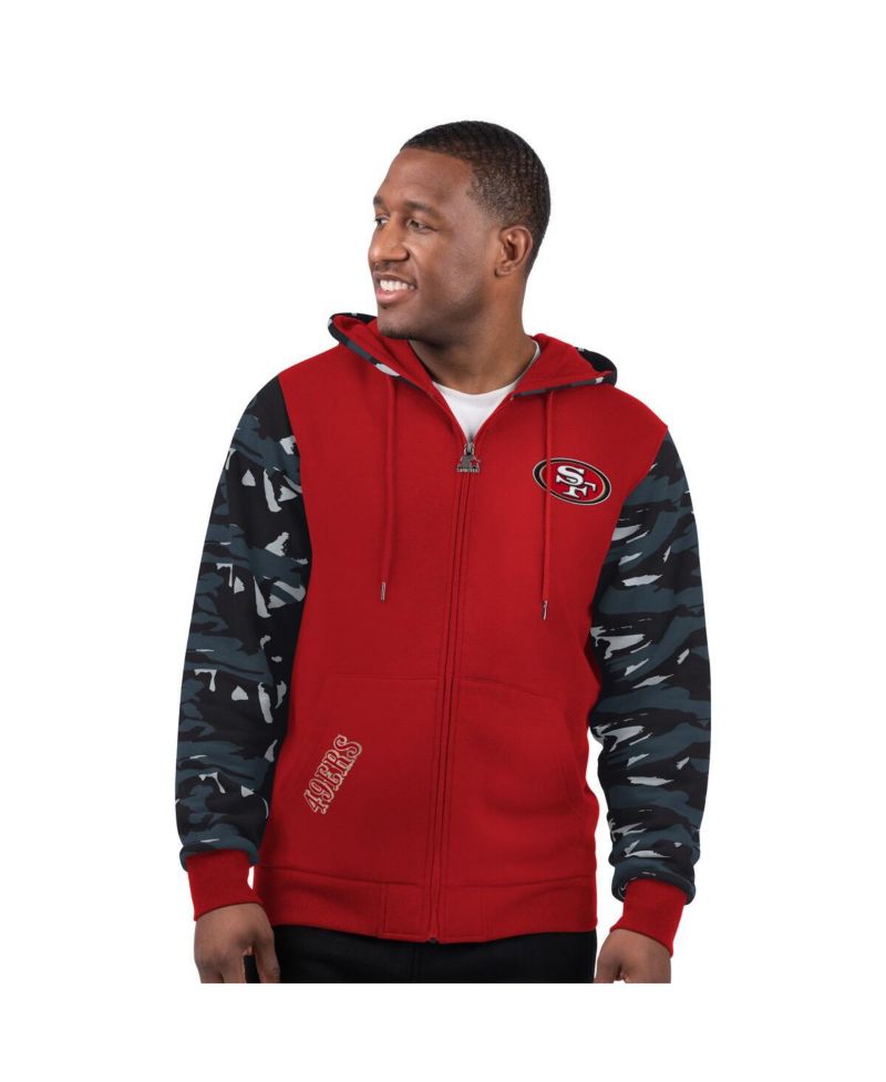 Men's Scarlet San Francisco 49ers Thursday Night Gridiron Full-Zip Hoodie