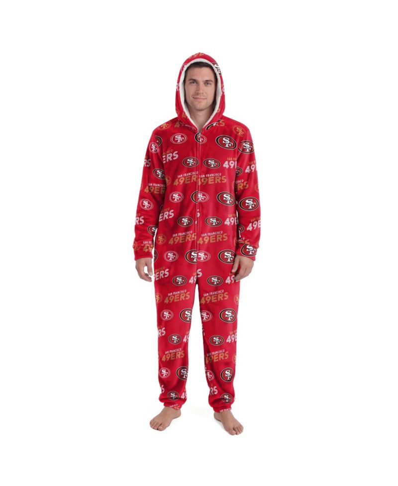 Men's and Women's Red San Francisco 49ers Sidekick Union Suit