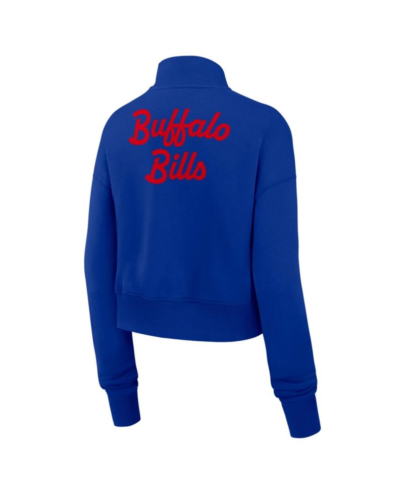 Women's Royal Buffalo Bills Phoenix Fleece Quarter-Zip Sweatshirt
