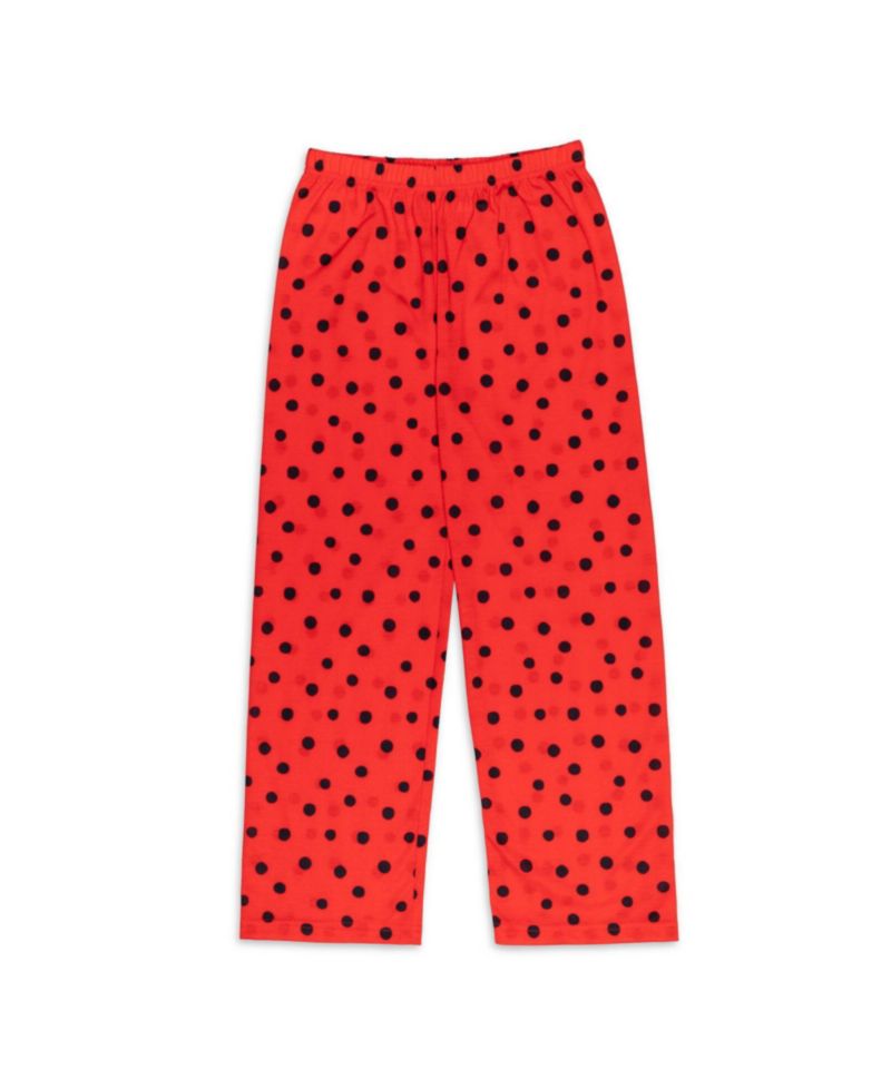 Girls Ladybug Pajama Shirt Pants and Matching Doll Outfits 4 Piece Set