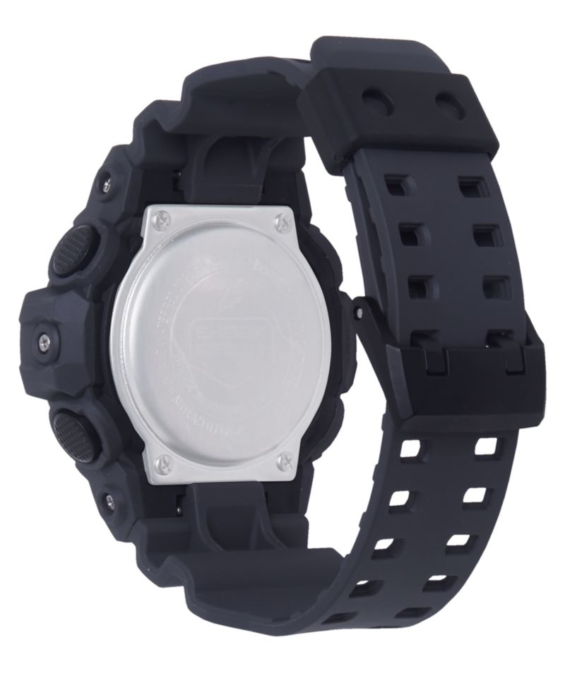 Men's Analog-Digital Dark Grey Resin Strap Watch 53mm