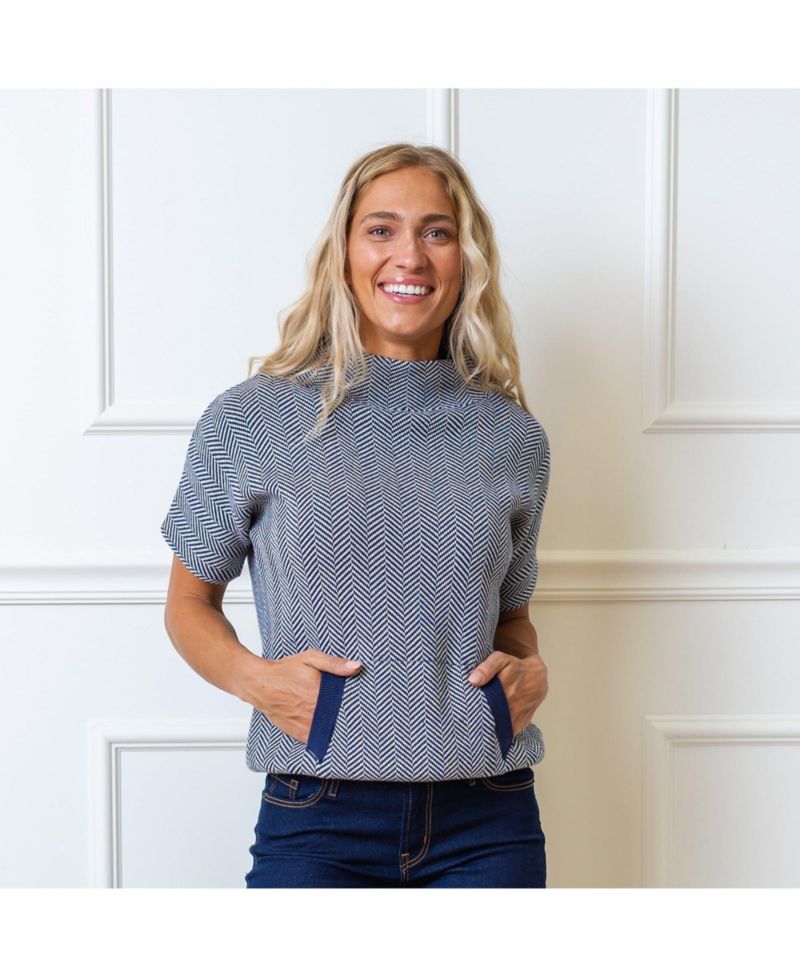 Women's Hope and Henry Short Sleeve Mock Neck Sweater