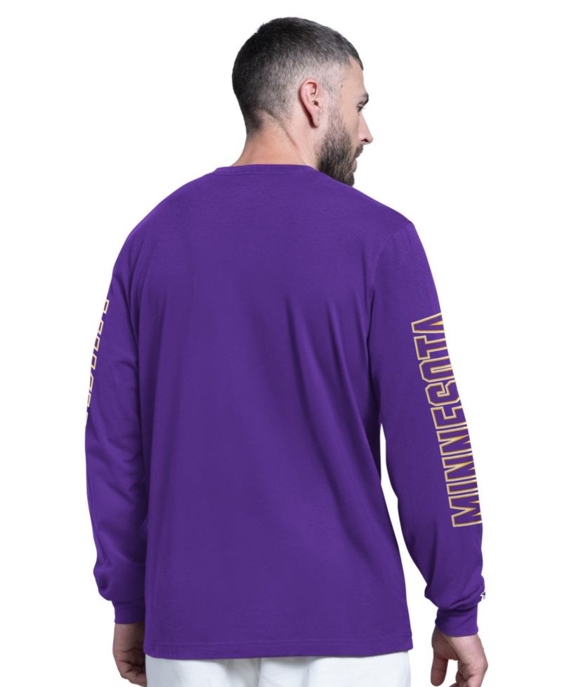 Men's Purple Minnesota Vikings Clutch Hit II Long-Sleeve T-Shirt