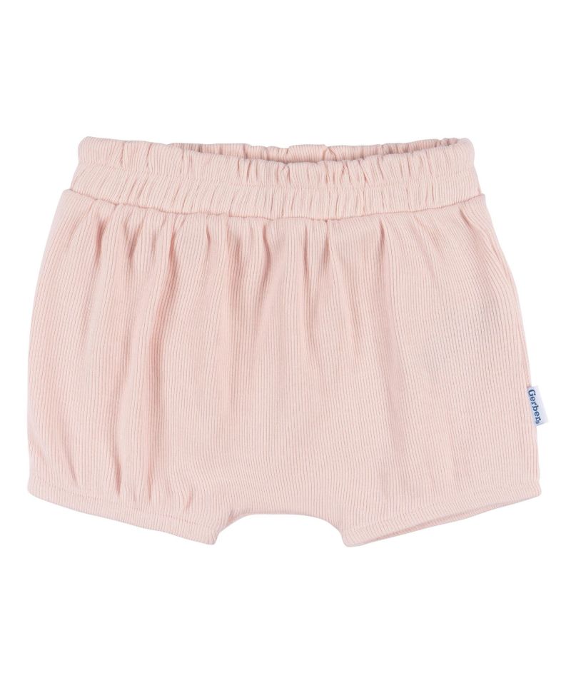 Baby Girls Crystal Pink Bodysuit and Shorts Set, 2-Pack