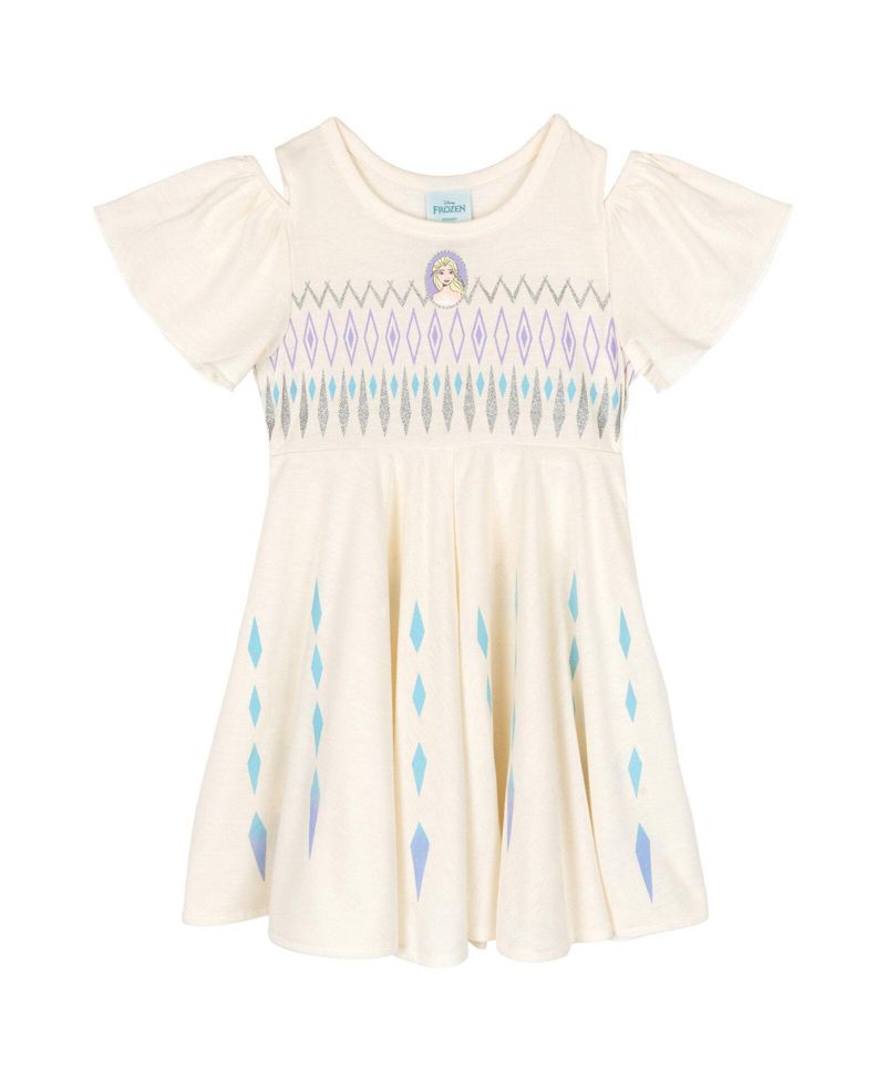 Queen Elsa Girls' Cosplay Short Sleeve Dress