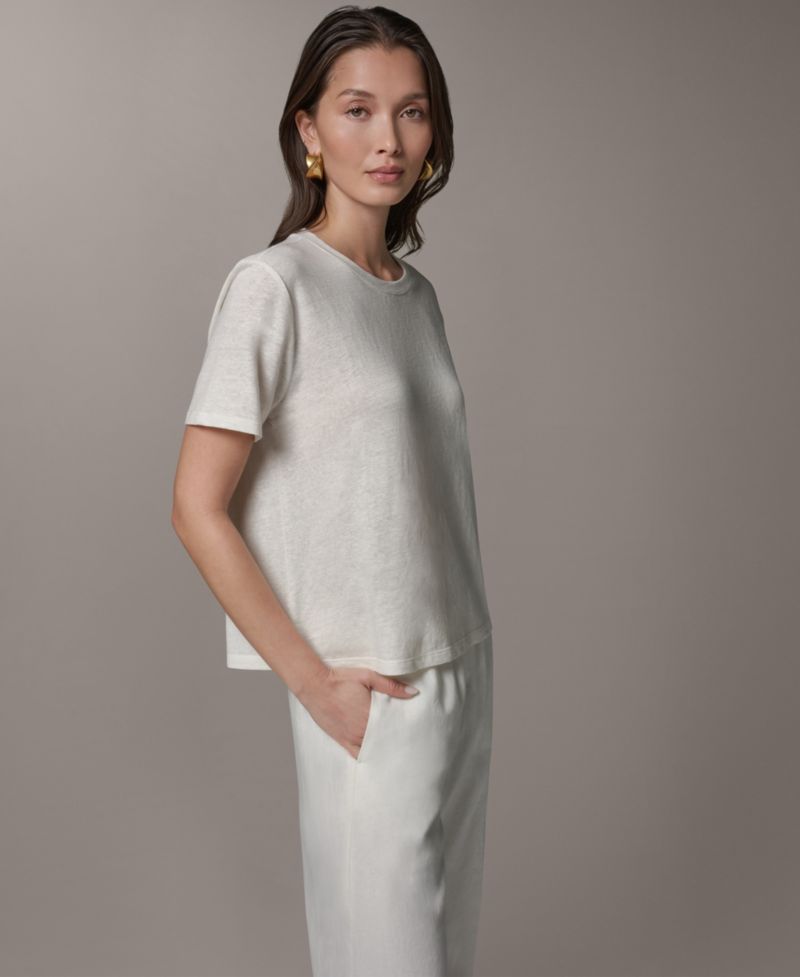 Women's Linen Jersey Striped T-Shirt