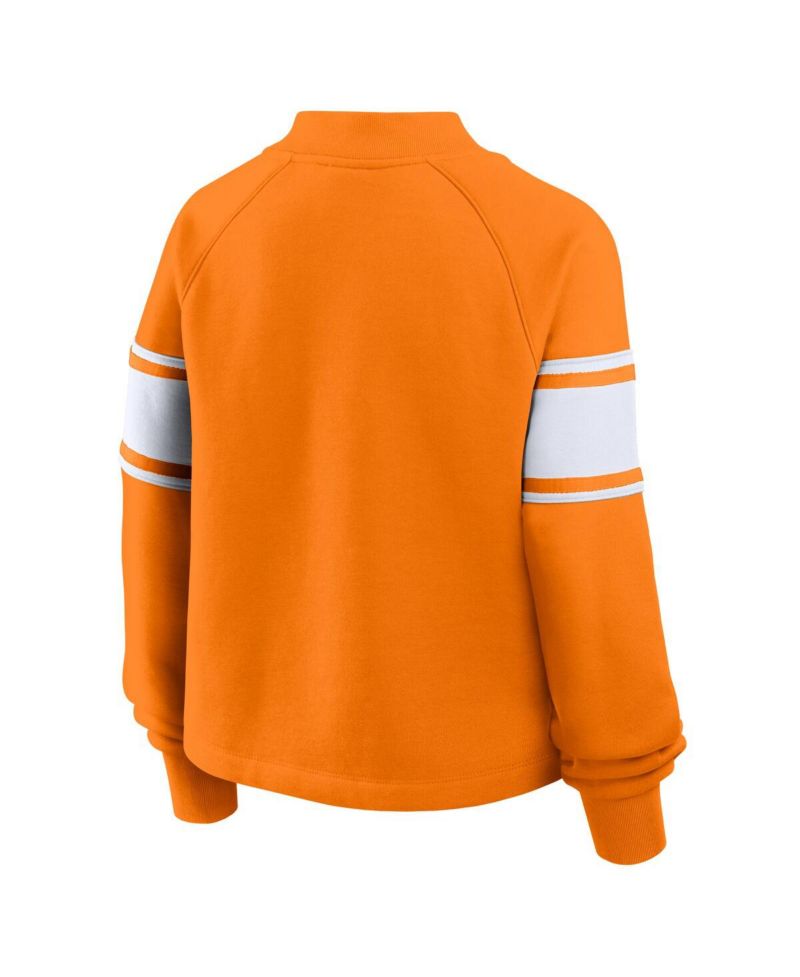 Women's Tennessee Orange Tennessee Volunteers Oversized Hometown Premium Punt Coverage Raglan Pullover Sweatshirt
