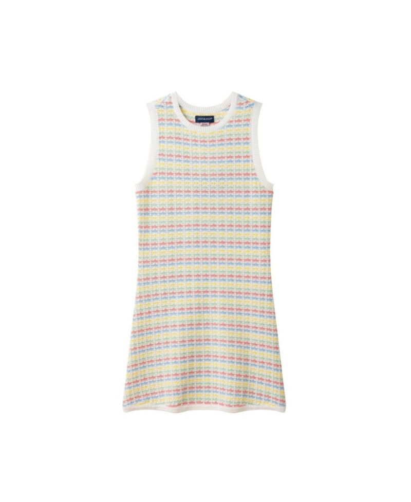Andy and Evan Girls White Crochet Tank Dress