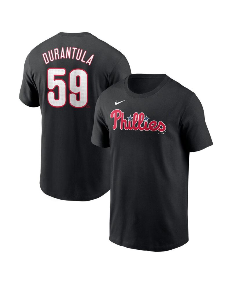 Men's Jhoan Duran Black Philadelphia Phillies Name & Number Player Nickname T-Shirt