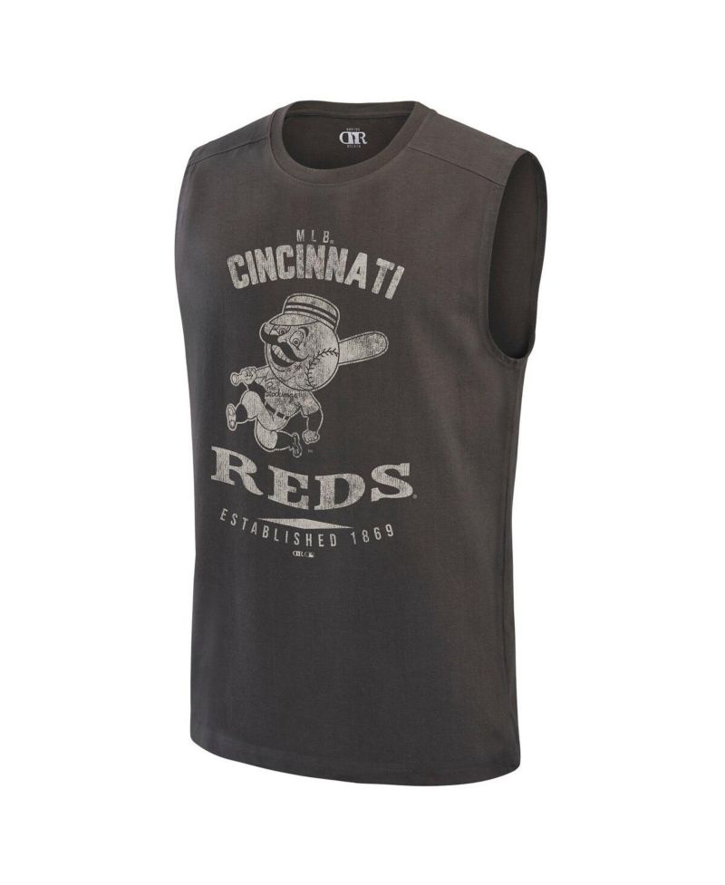 Darius Rucker Collection by Fanatics Men's Charcoal Cincinnati Reds Muscle Tank Top