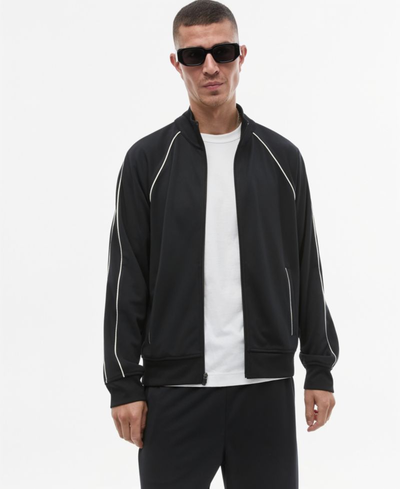 Men's Louis Relaxed Piping-Trim Track Jacket