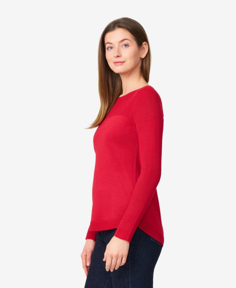 Women's Boat Neck Long-Sleeve Sweater