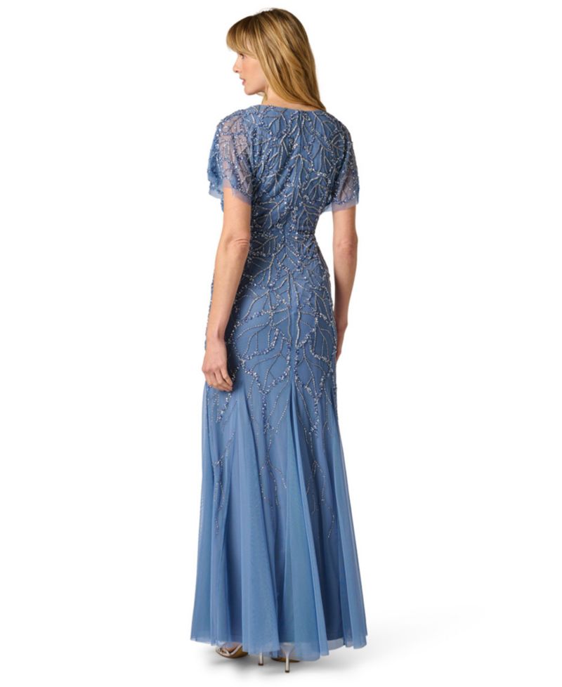 Women's Bead Mesh Gown