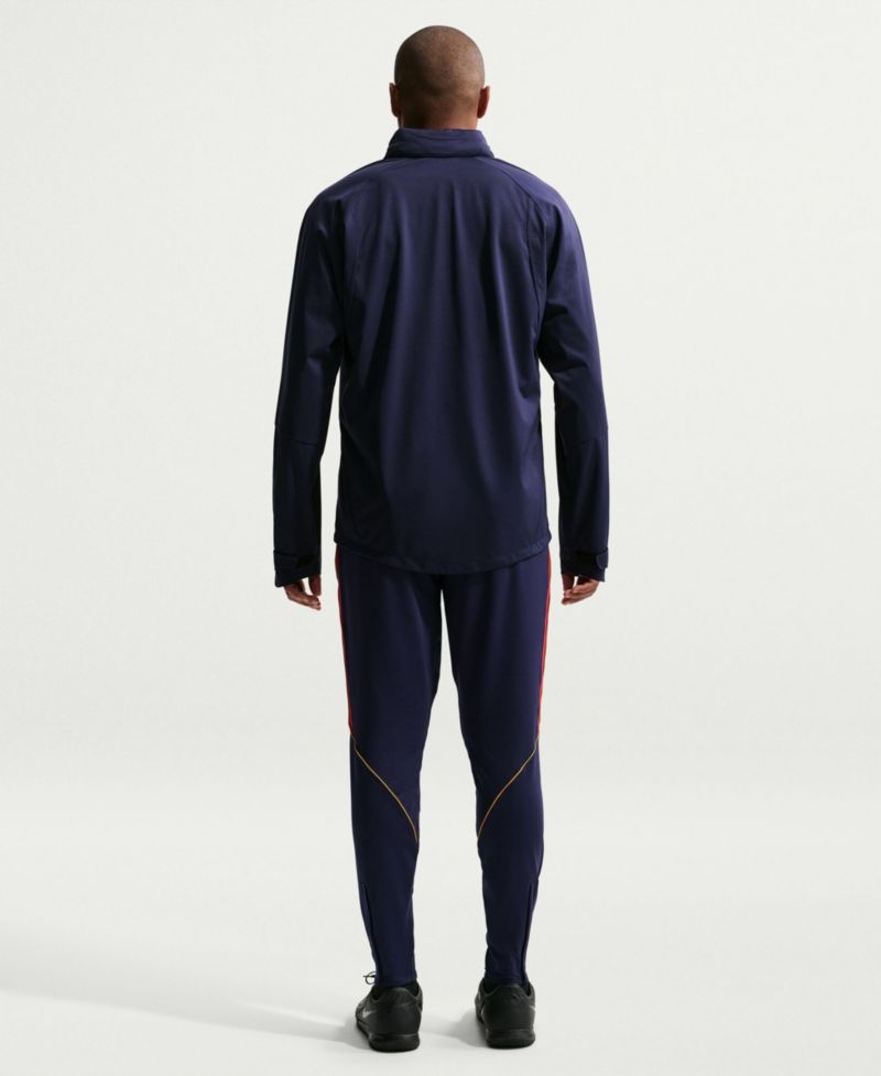 Men's Blue Barcelona Strike Shield Full-Zip Hooded Rain Jacket