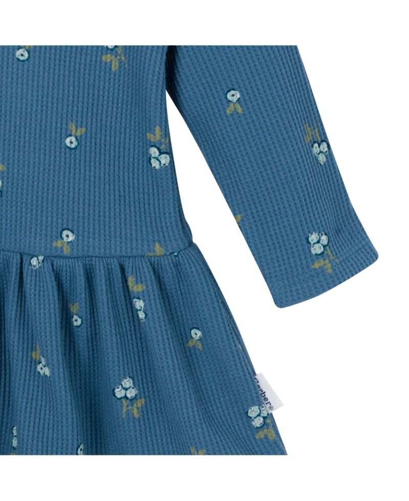 Baby Girls Long Sleeve Dress and Diaper Cover Set, 2 Piece