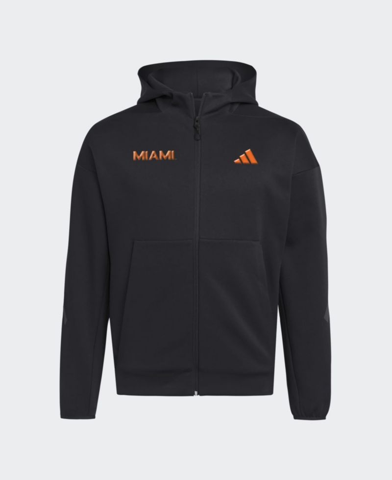 Men's Black Miami Hurricanes Z.N.E Full-Zip Hoodie