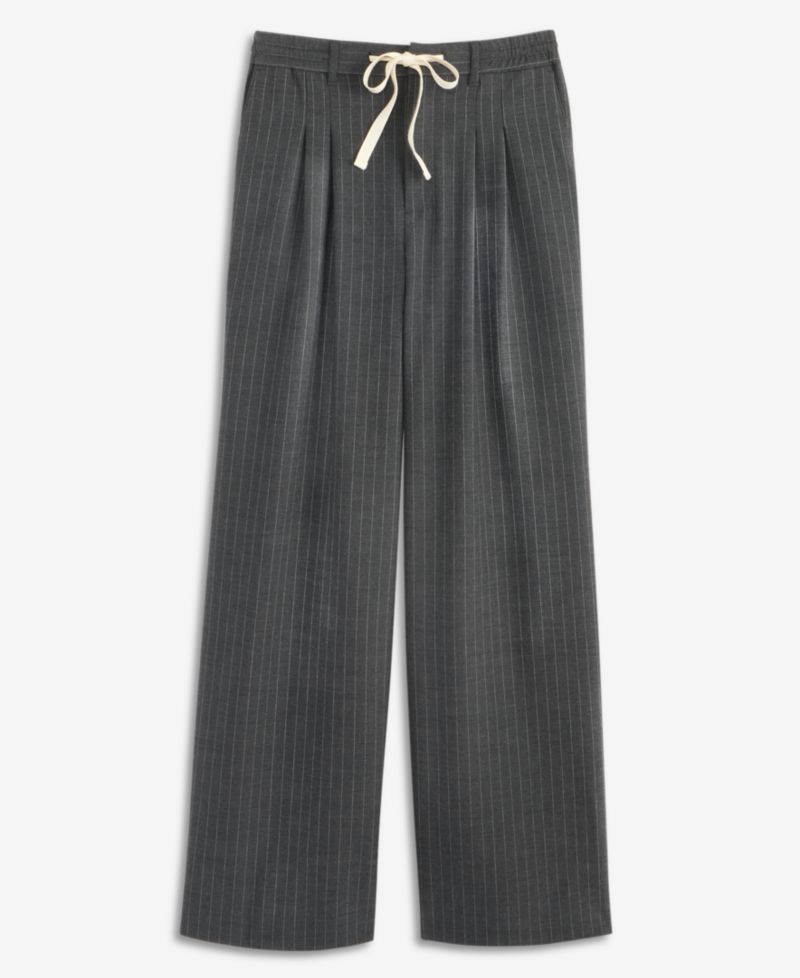 Women's High-Rise Pinstriped Wide-Leg Pants