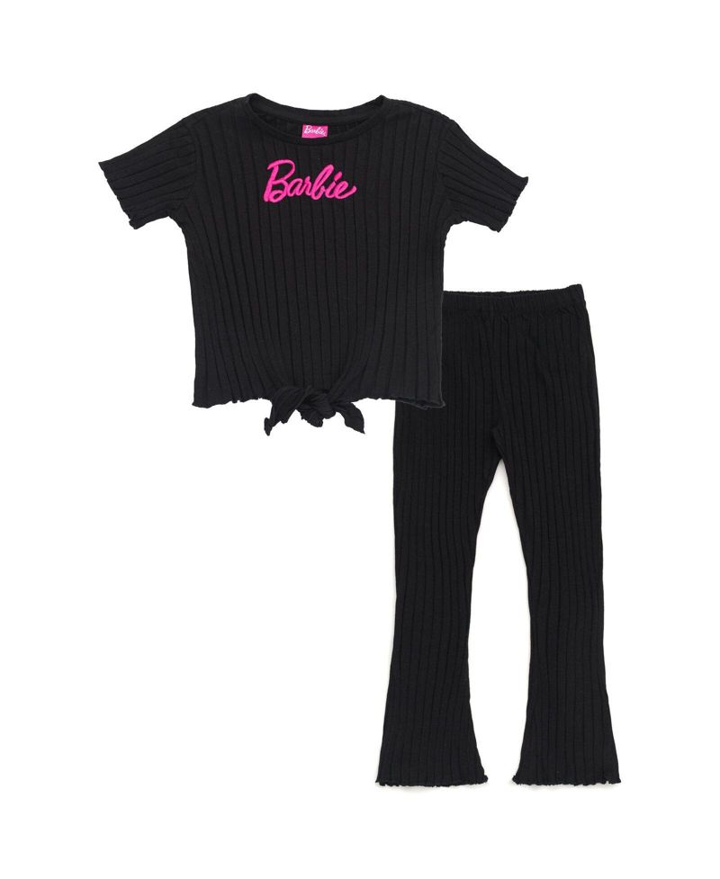 Little Girls 5-12 Two-Piece Tee and Flare Leggings Set