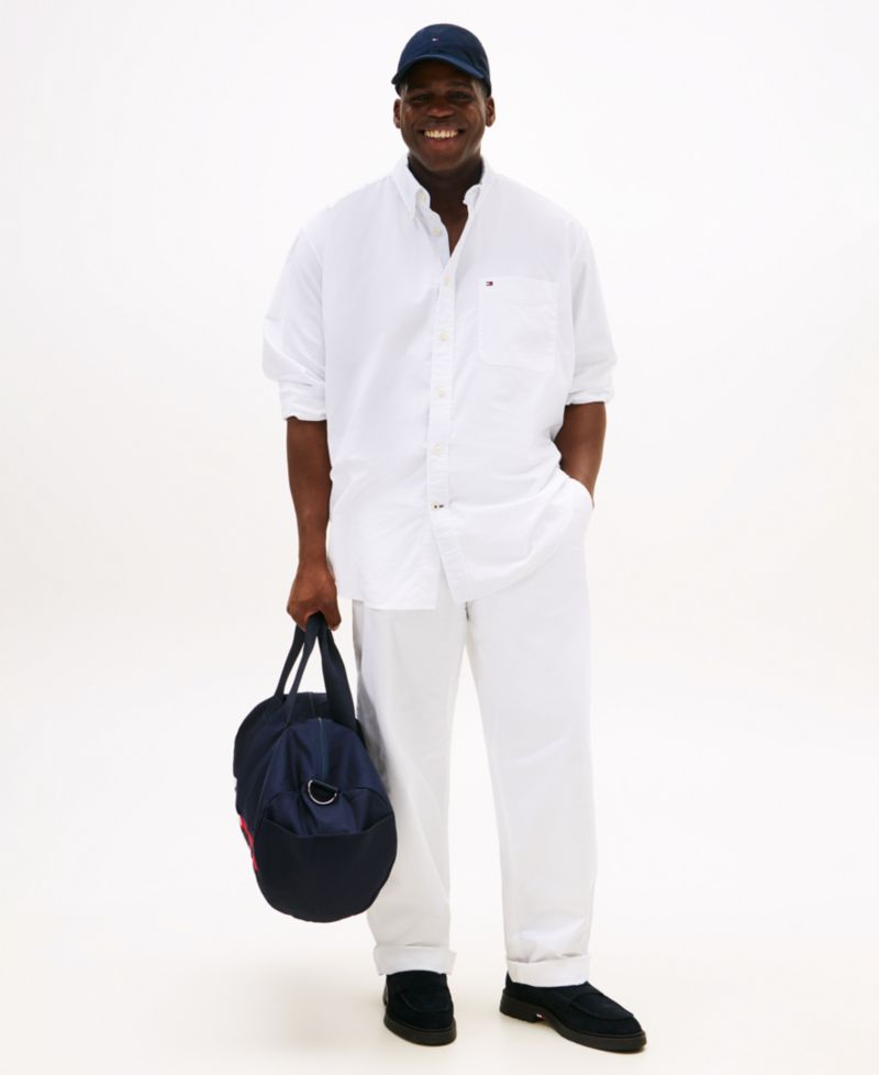 Men's Big & Tall Classic-Fit Stretch Solid Capote Shirt