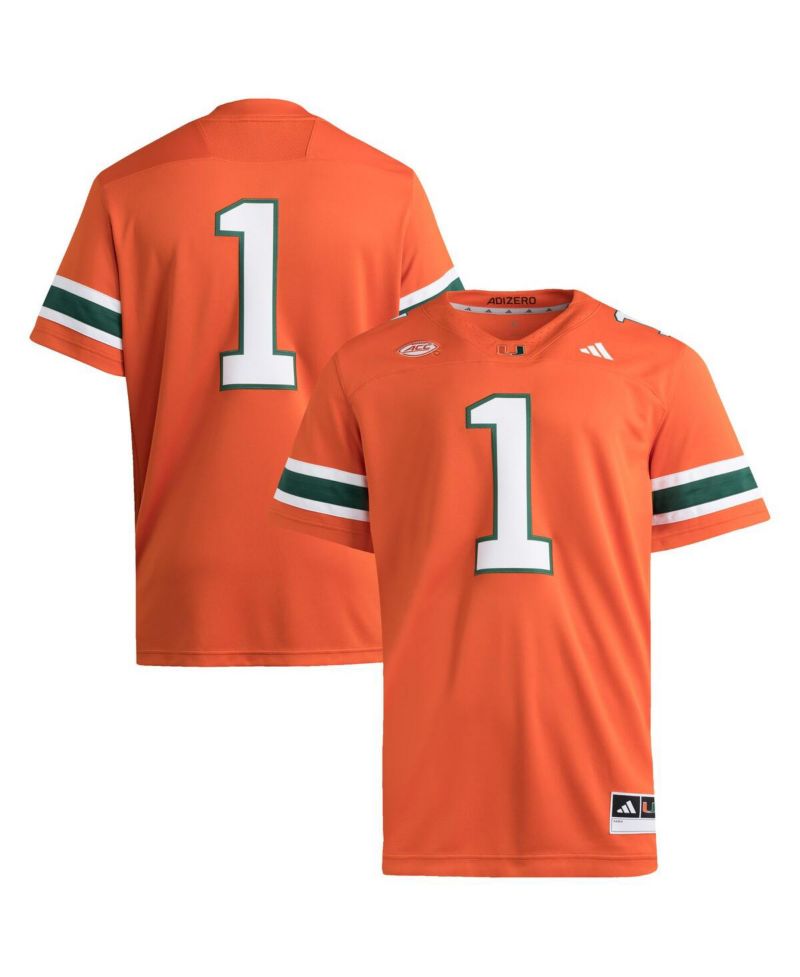 Men's 1 Orange Miami Hurricanes Premier Jersey