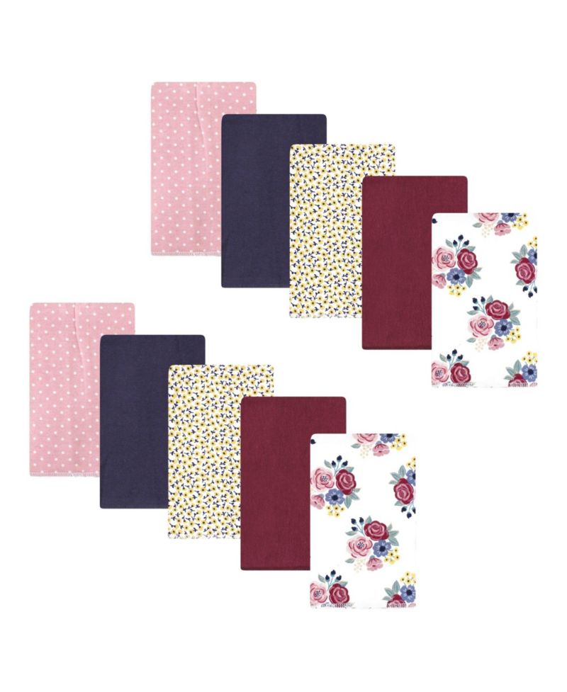 Girls 10Pk Flannel Burp Cloth (Cotton Poly)
